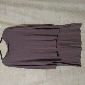 Asymetrical women's brownish greenish top shirt tunic dress size L